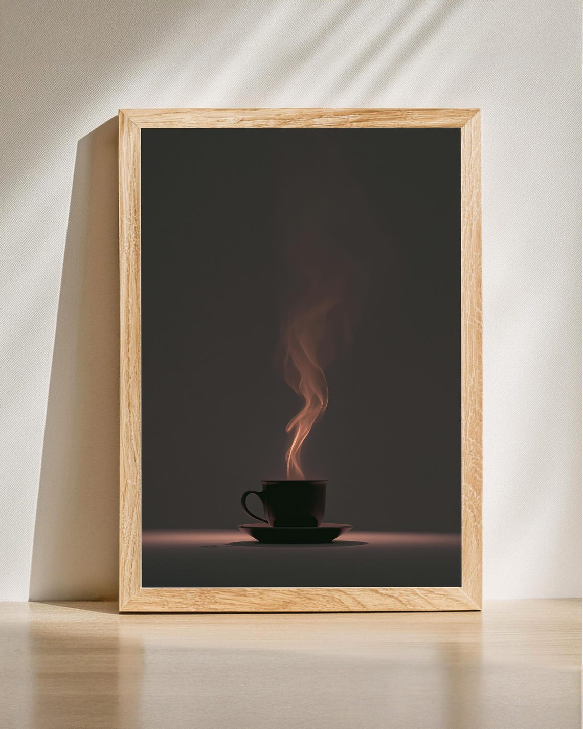 Mystical Coffee Art Lower Photo Minimalist Style Enchanting Cup Print Atmospheric Home Decor