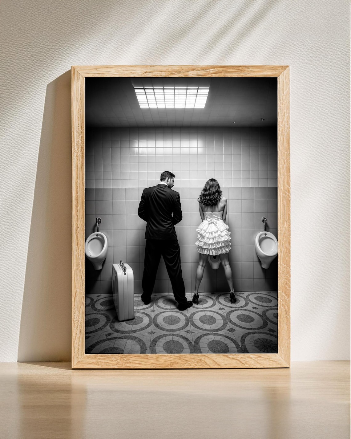 Feminist Funny Bathroom Wall Art, Gender Equality