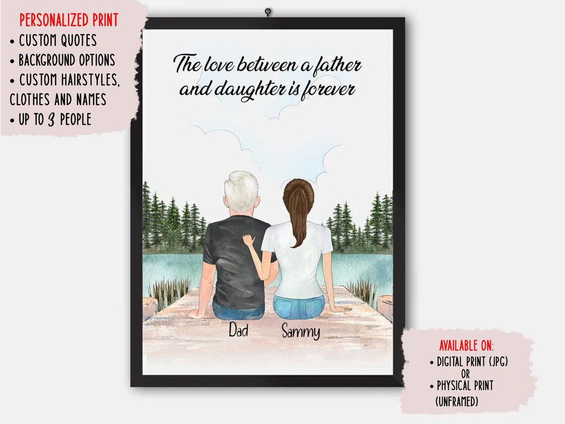 Father's Day Personalized Gift for Dad Art Print