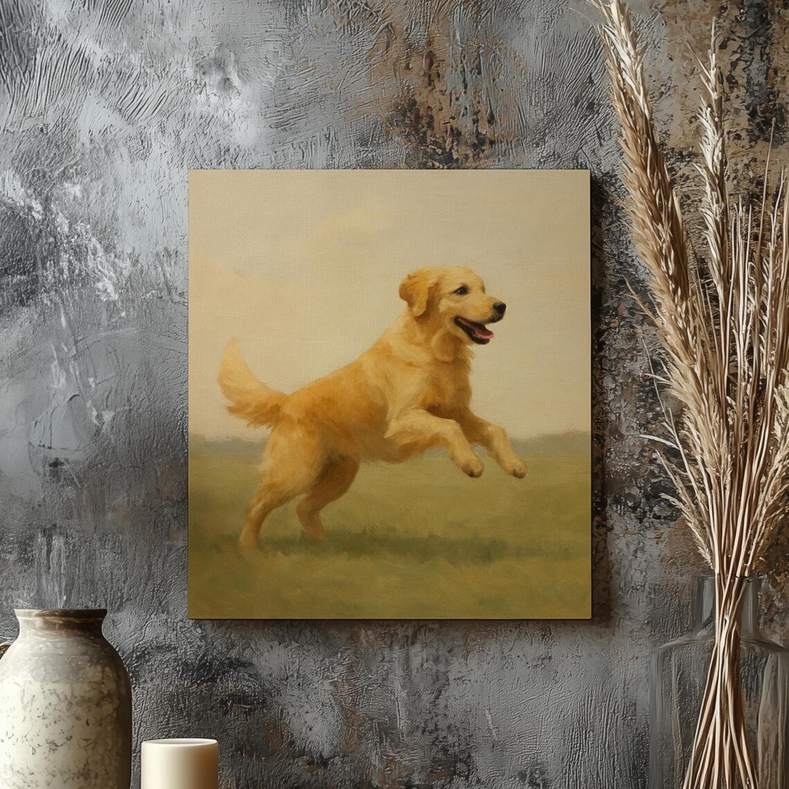 Golden Retriever Minimalist Dog Art Print
