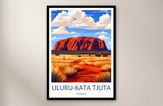 Uluru Kata Tjuta Australia Red Rock Desert Outback Sky Poster