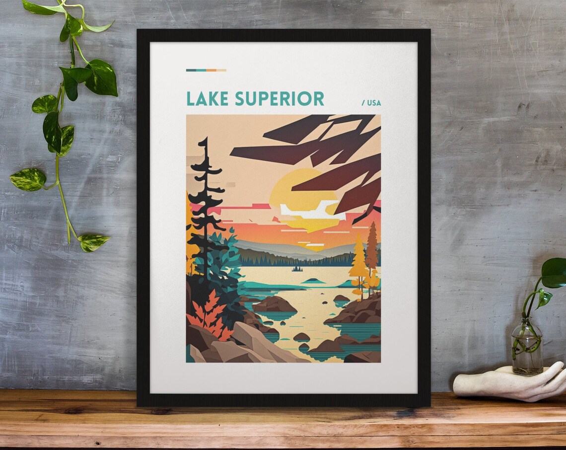 Lake Superior Minnesota Landscape Art Print