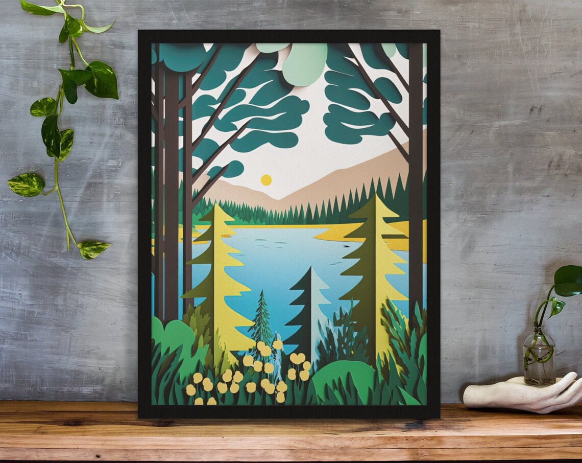 At The Lake Minnesota Travel Poster, Cabin Art