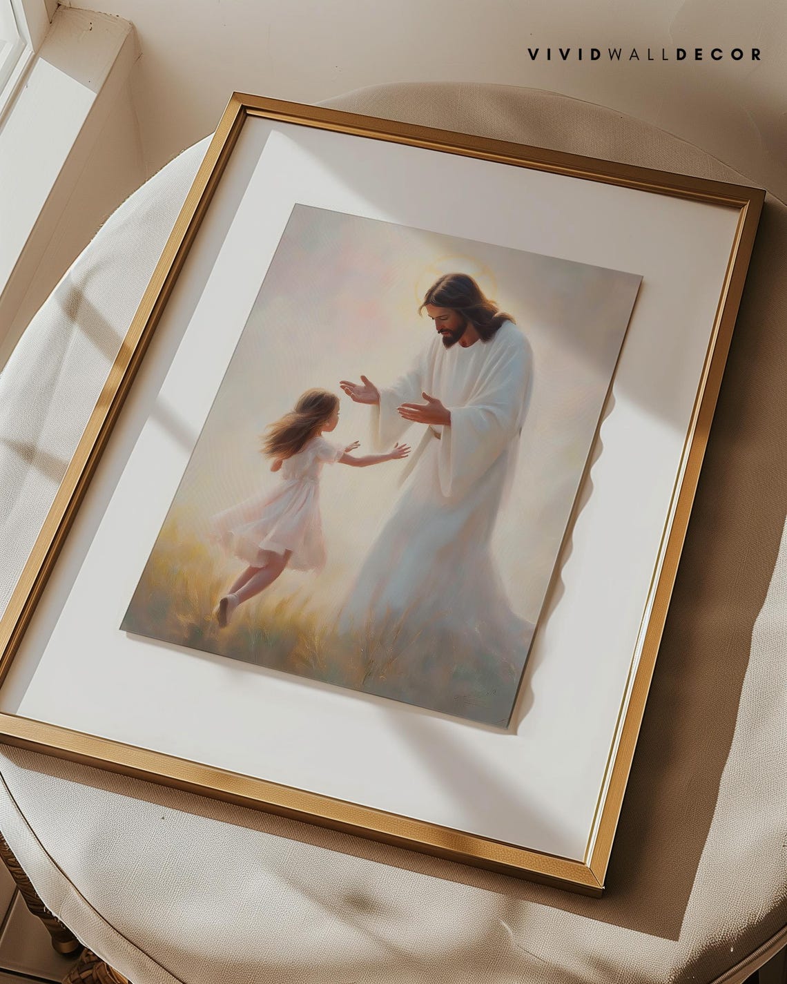Run To His Grace Bible Art Print Jesus With Child Art Christian Wall Art Inspirational Faith Decor Jesus Lds Painting Spiritual Gift - Image 3