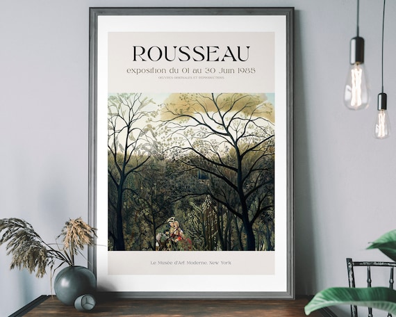 Henri Rousseau Museum Poster, Vintage Forest Scene