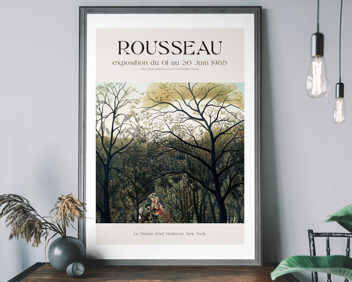 Henri Rousseau Museum Poster, Vintage Forest Scene