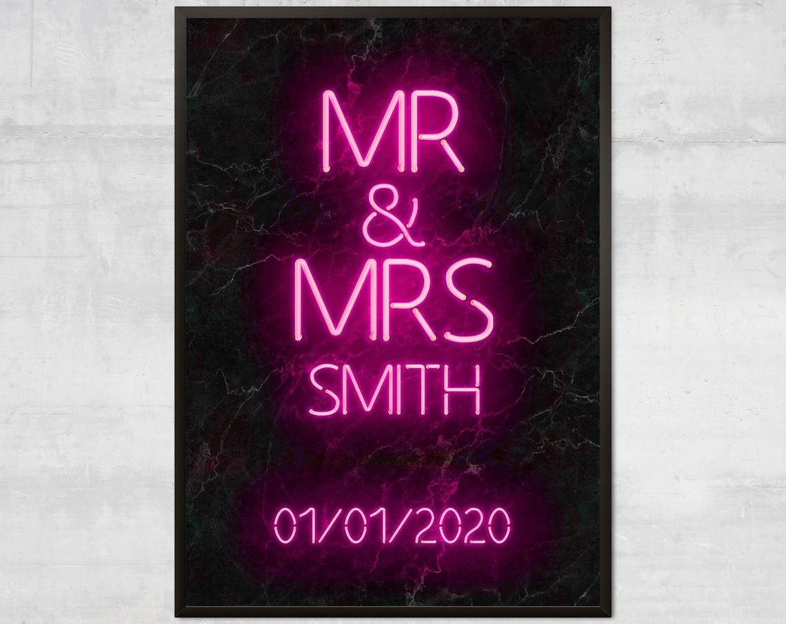 Personalized Wedding Gift Custom Neon Sign Party