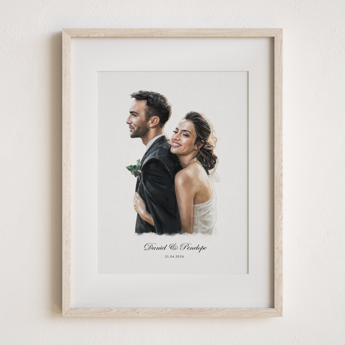 Wedding Anniversary Gifts Couple Painting Wife And Husband Birthday Gift Engagement Custom Portrait Art From Photo Gifts For Boyfriend