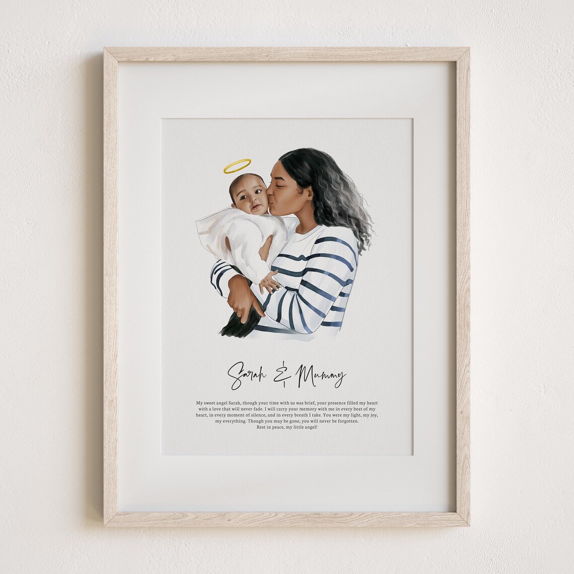 Memorial Family Portrait Photo Merge Art Print