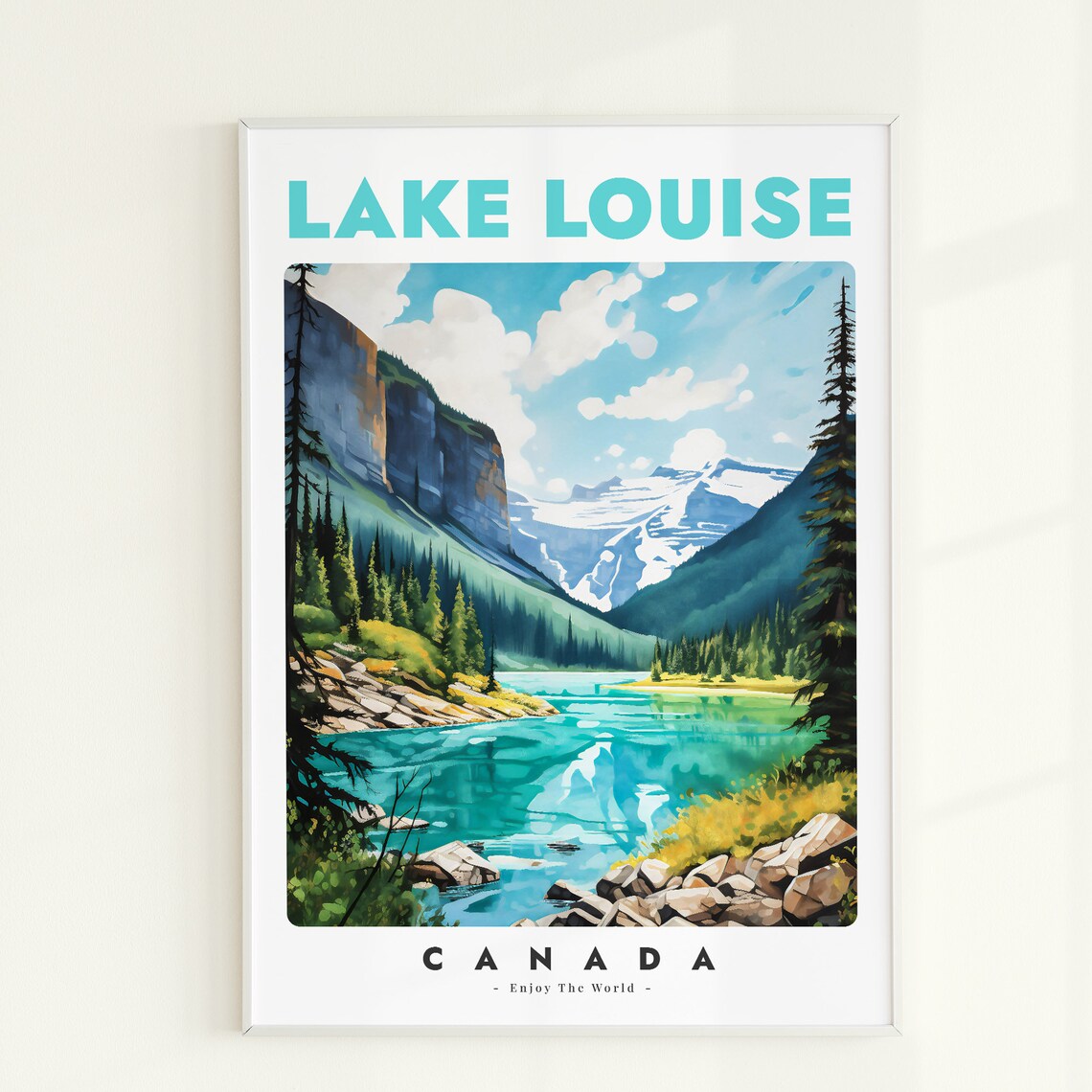 Lake Louise Travel Poster, Banff National Park