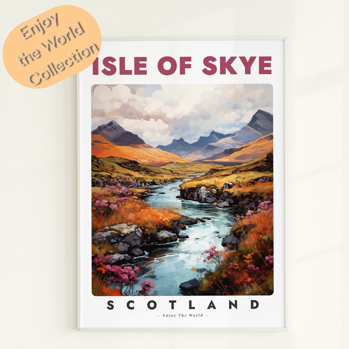 Isle Of Skye Scotland Travel Poster Art Print