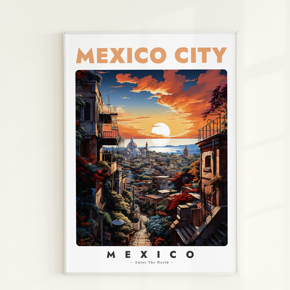 Mexico City Eclectic Travel Poster
