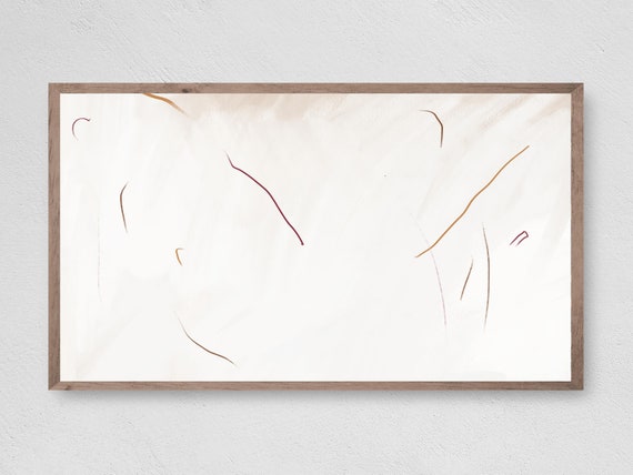 Frame Tv Art Wispy Neutral Washed Art Tv Frame Frame Tv Lg Tv Art