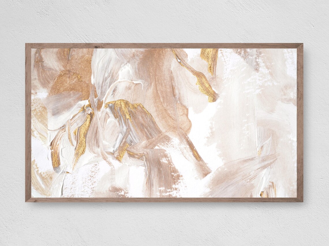 Abstract Golden Hues Modern Wall Art Print