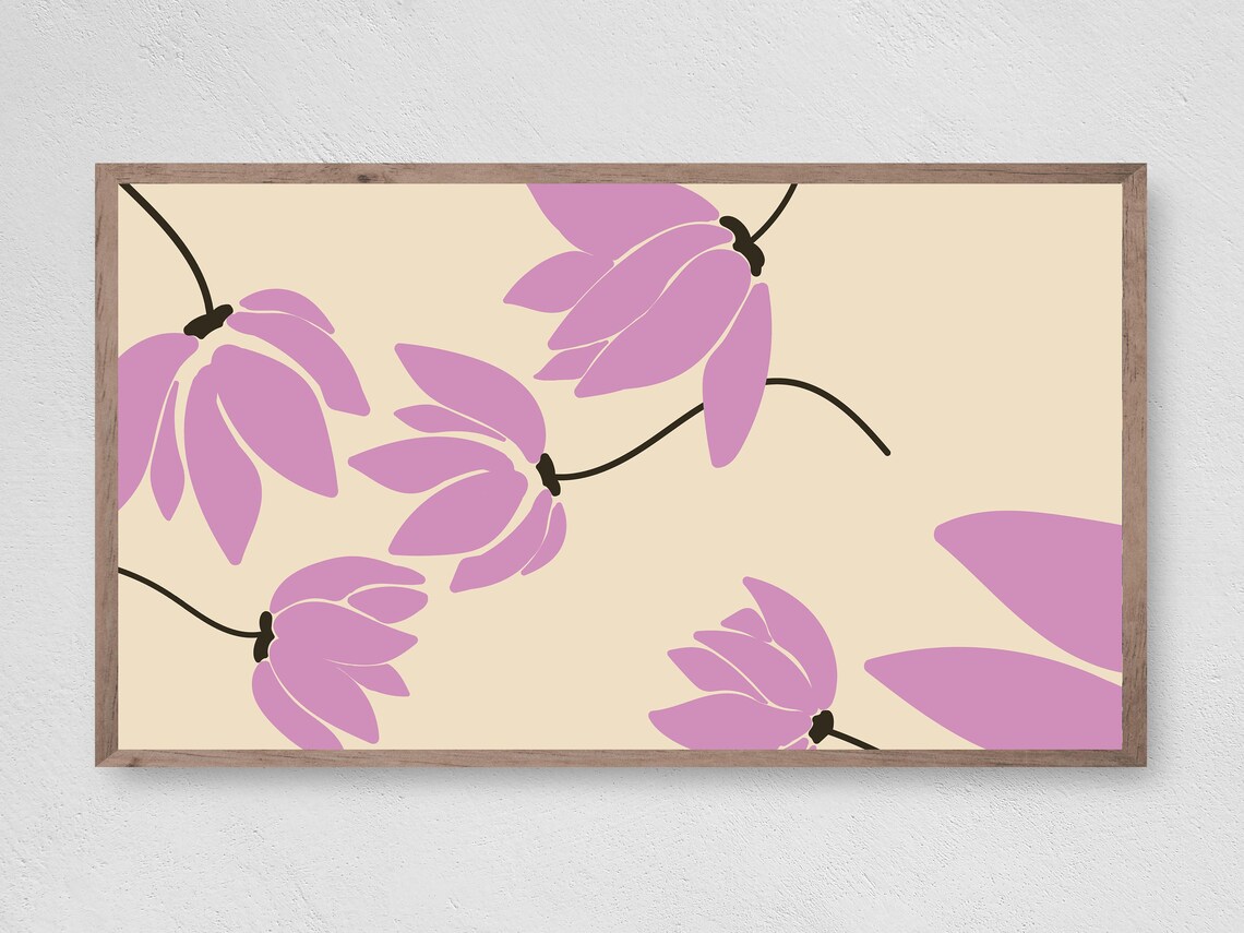Purple Market Flowers Art Print, Botanical Decor