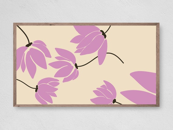 Purple Market Flowers Art Print, Botanical Decor
