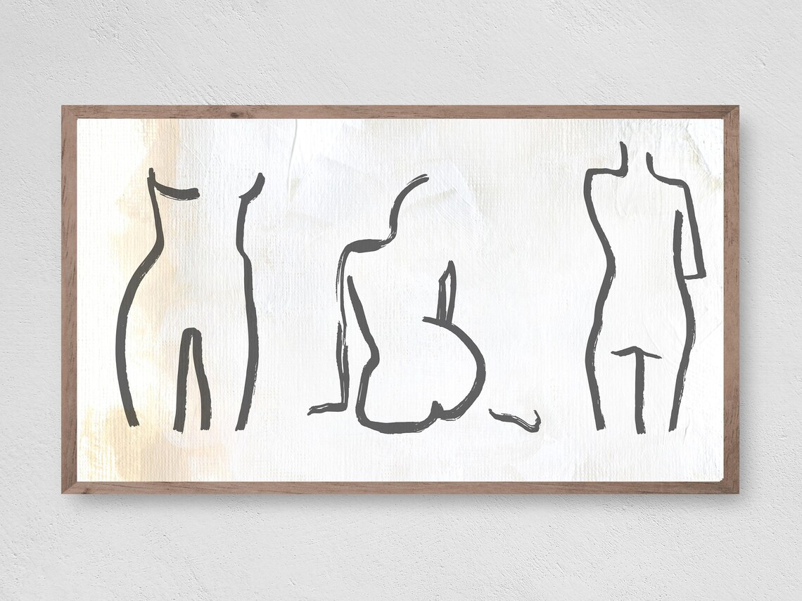 Womanly Figures Abstract Art for Frame TV