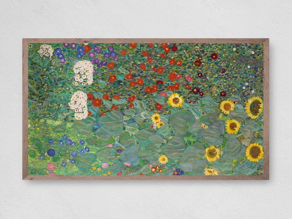 Flower Field Art Print, Classic Floral Landscape
