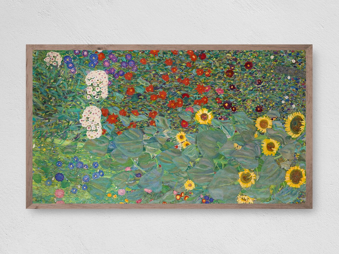 Flower Field Art Print, Classic Floral Landscape