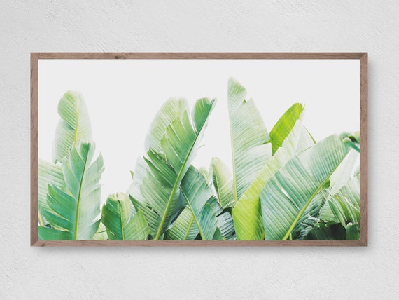 Bright Tropical Leaves Art Print, Tropical Decor