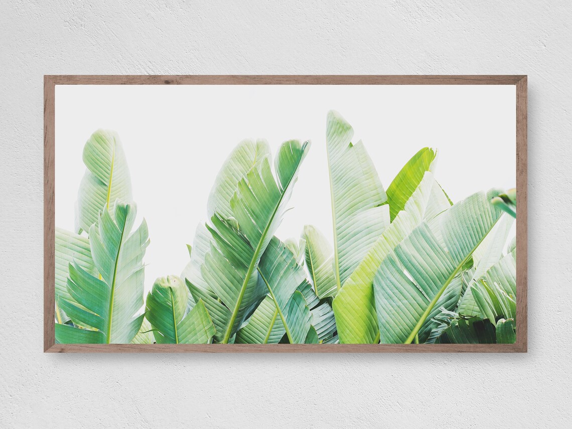 Bright Tropical Leaves Art Print, Tropical Decor