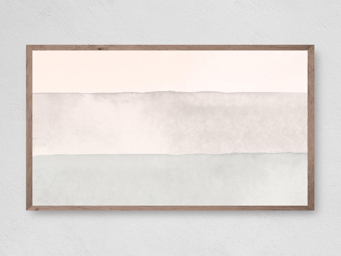 Abstract Watercolor Stripes Art Print, Modern Decor