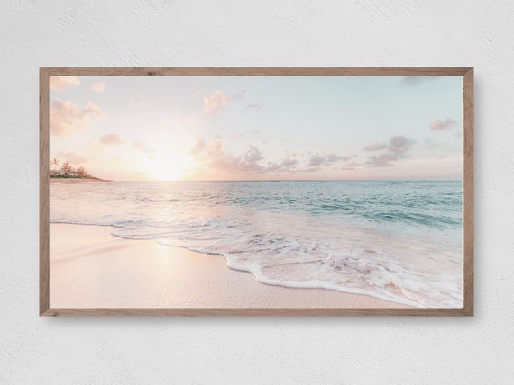 Pastel Golden Hour Beach Fun Art Print