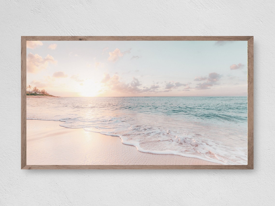 Pastel Golden Hour Beach Fun Art Print