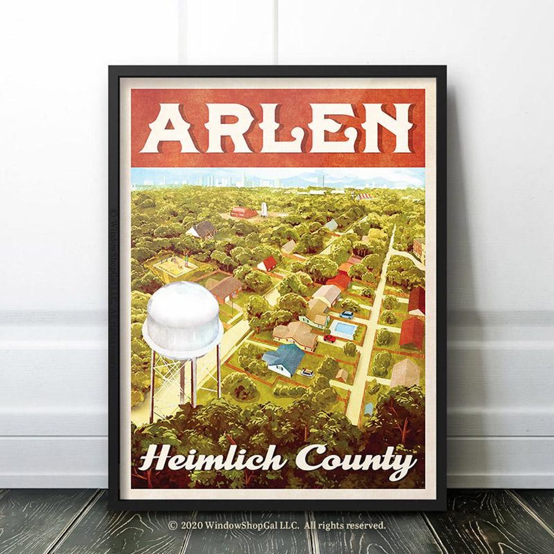 King Of The Hill Arlen Texas Vintage Travel Poster - Image 2