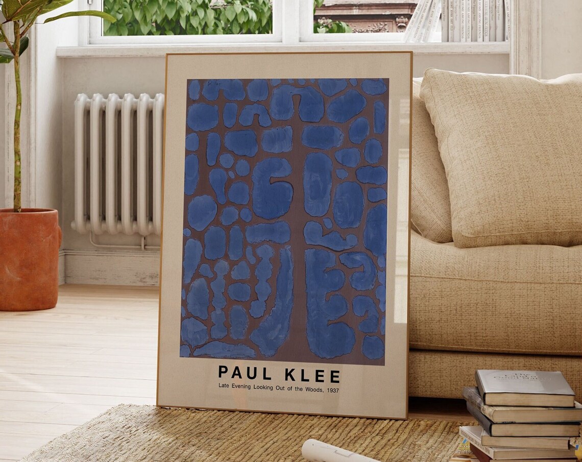 Paul Klee Late Evening Looking Out of Dark Woods Abstract Poster