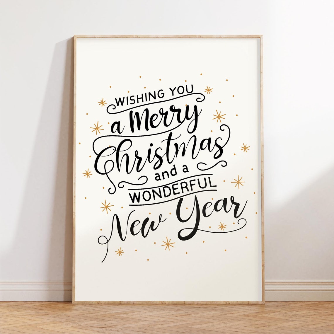 Wishing You a Merry Christmas and Wonderful New Year Script Poster - Image 5