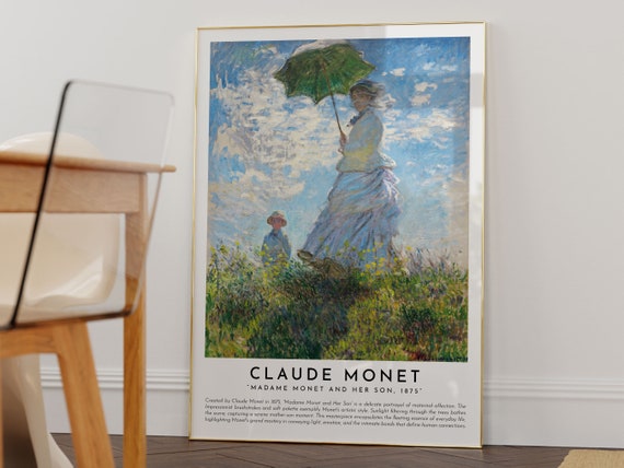 Madame Monet And Her Son Claude Monet Famous Painting Painting Poster Modern Wall Art Art Print Art Poster With Description