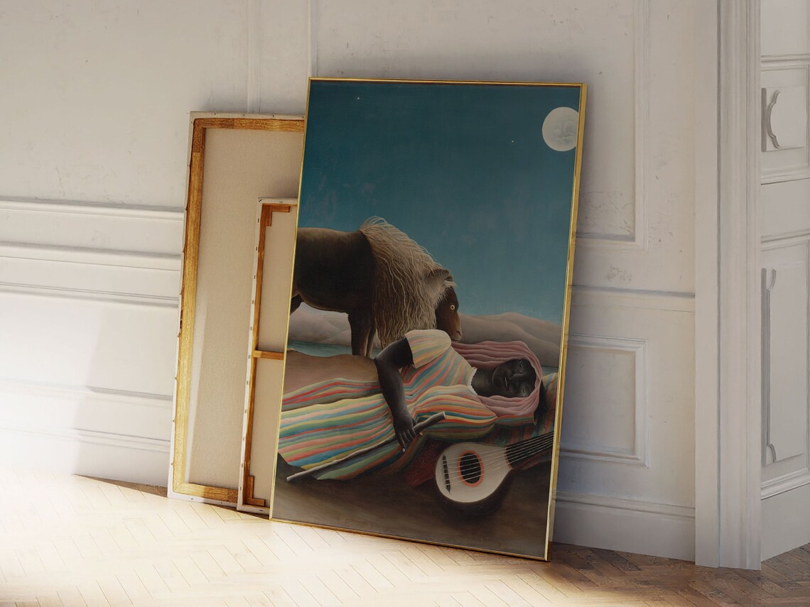 Henri Rousseau The Sleeping Gypsy Moonlit Desert Scene Poster - Image 2