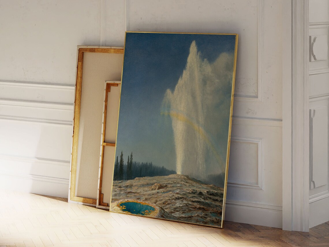 Albert Bierstadt Old Faithful Erupting Geyser Yellowstone Poster - Image 2