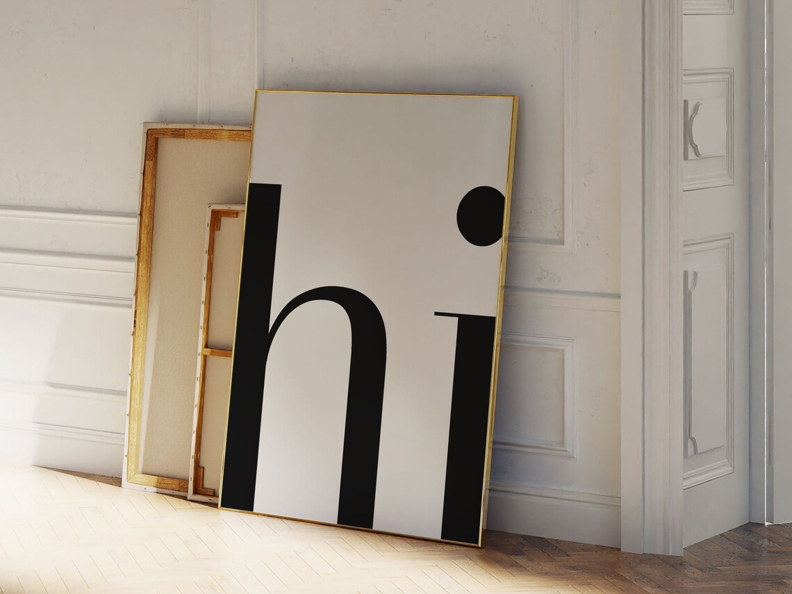 Hi Typography, Bold Scandinavian Style Decor - Image 3