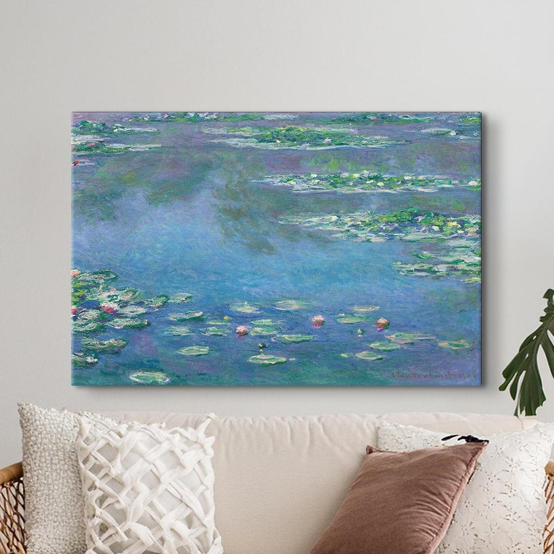 Claude Monet Water Lilies Serene Blue Pond Impressionist Poster