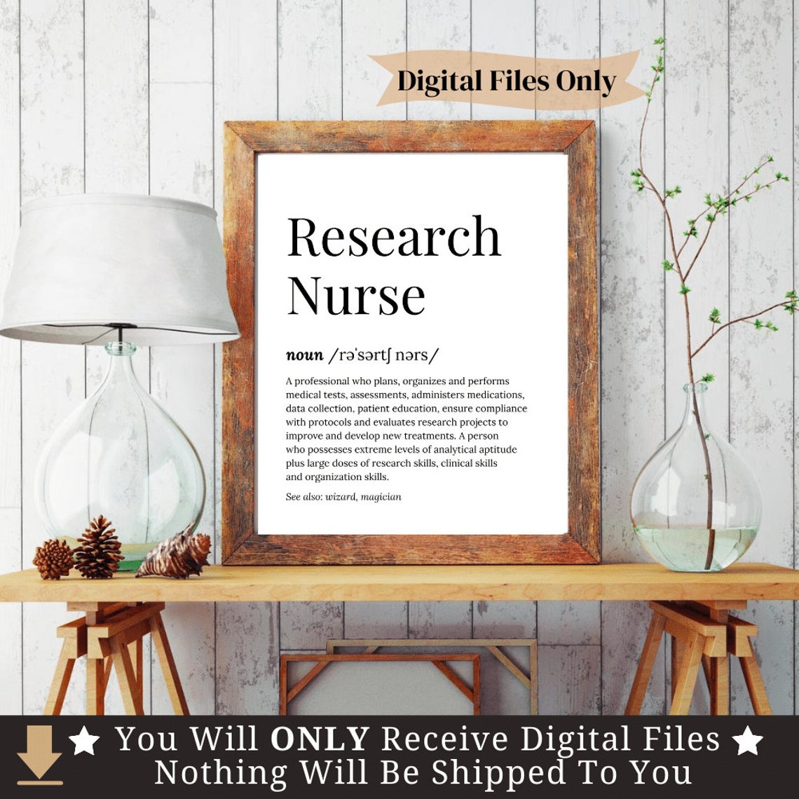 Research Nurse Wizard Magician Dictionary Definition Gift Poster - Image 2