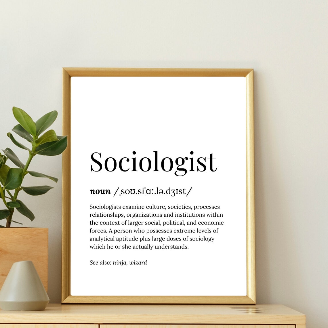 Sociologist Funny Dictionary Definition Graduation Gift Poster - Image 2