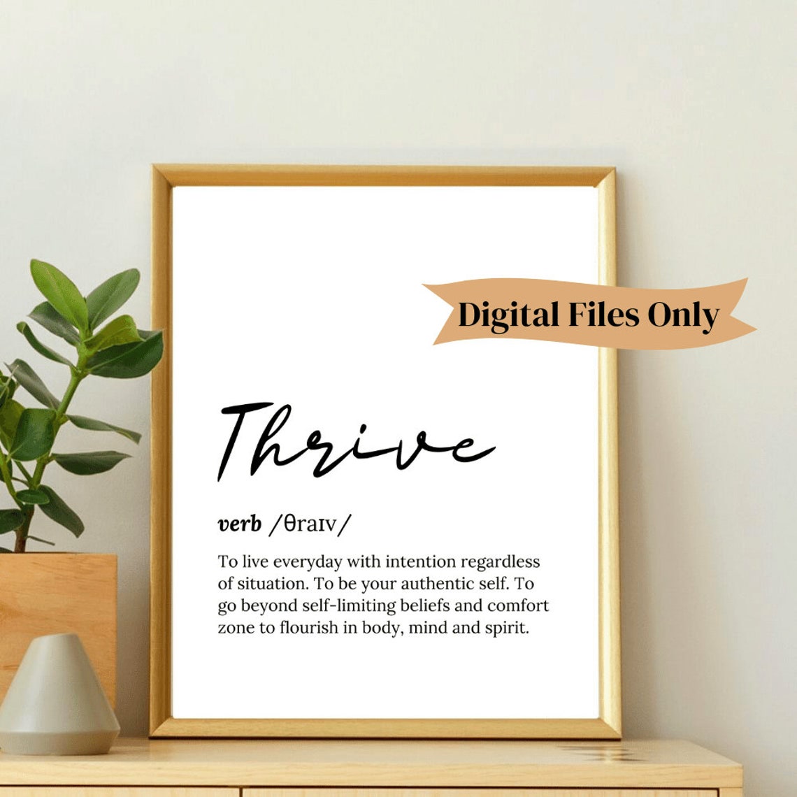 Thrive Verb Definition Script Typography Motivational Poster - Image 2