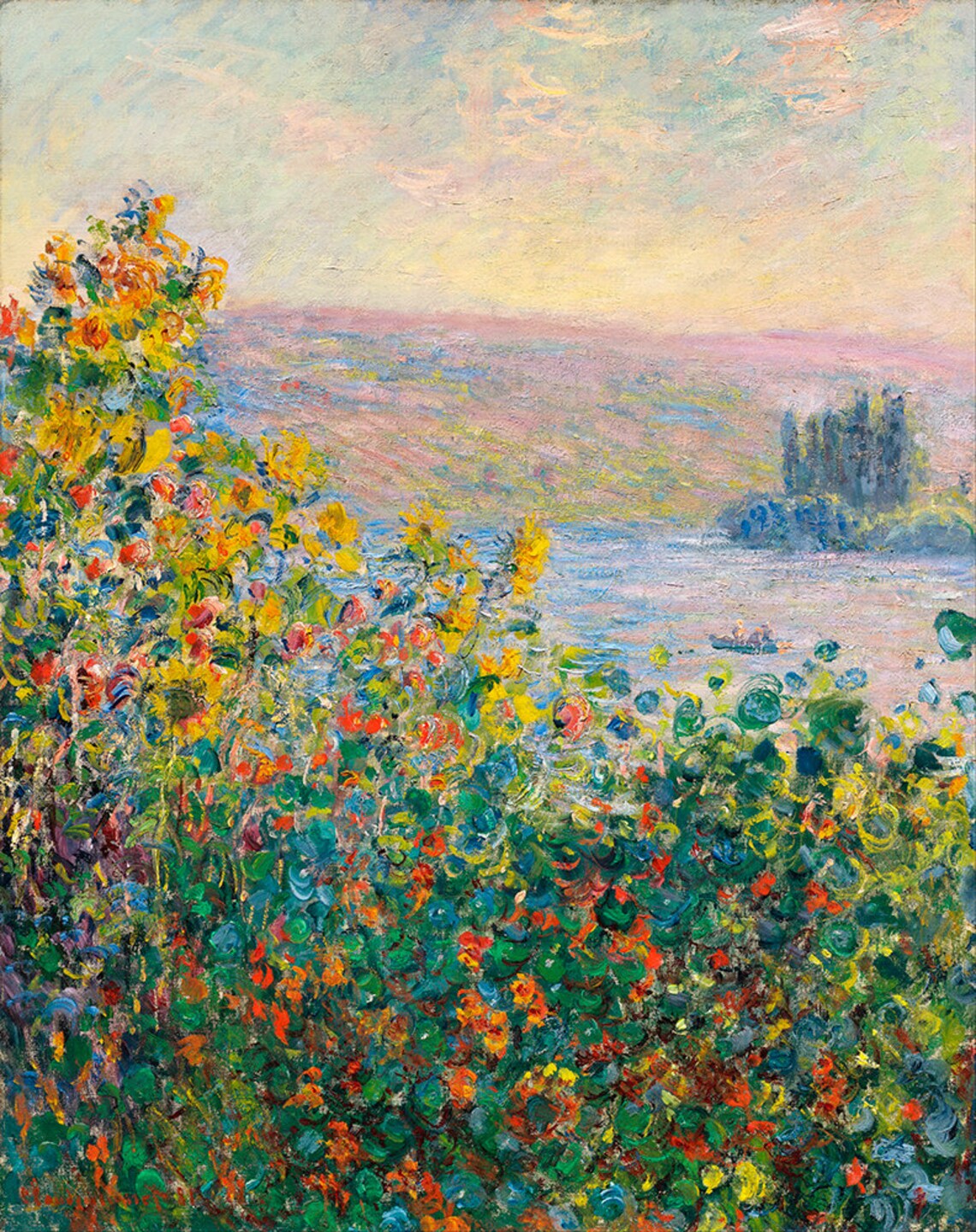 Claude Monet Flower Beds At Vtheuil Fine Art Glice 1881 Sku 0096 - Image 2