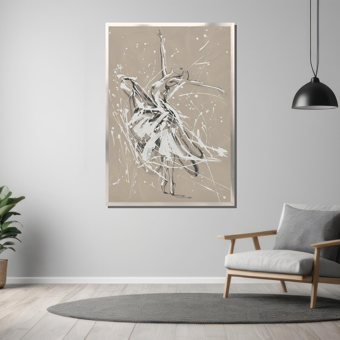 Abstract Ballerina, Modern Dance Wall Art Print - Image 3