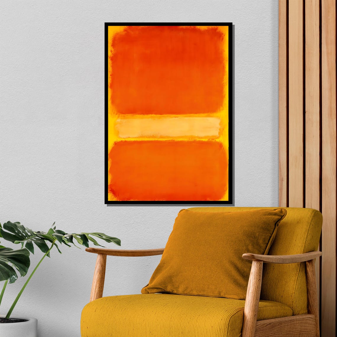 Mark Rothko Painting Bold Orange And Yellow Layers Abstract Art Gift For Vibrant Interiors - Image 4