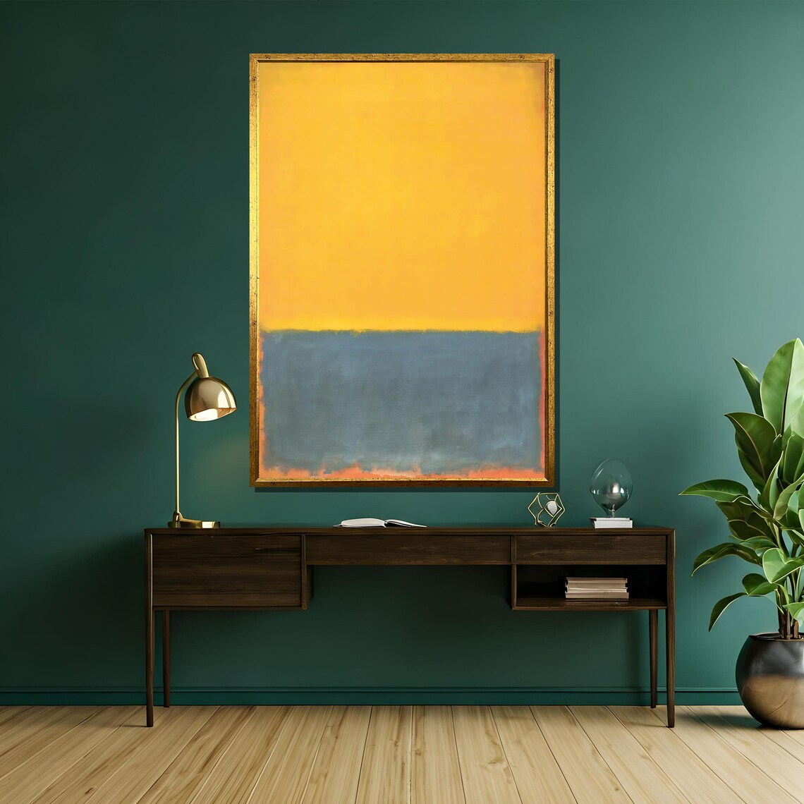 Rothko Style Yellow And Blue Soft Color Field Abstract Poster - Image 5