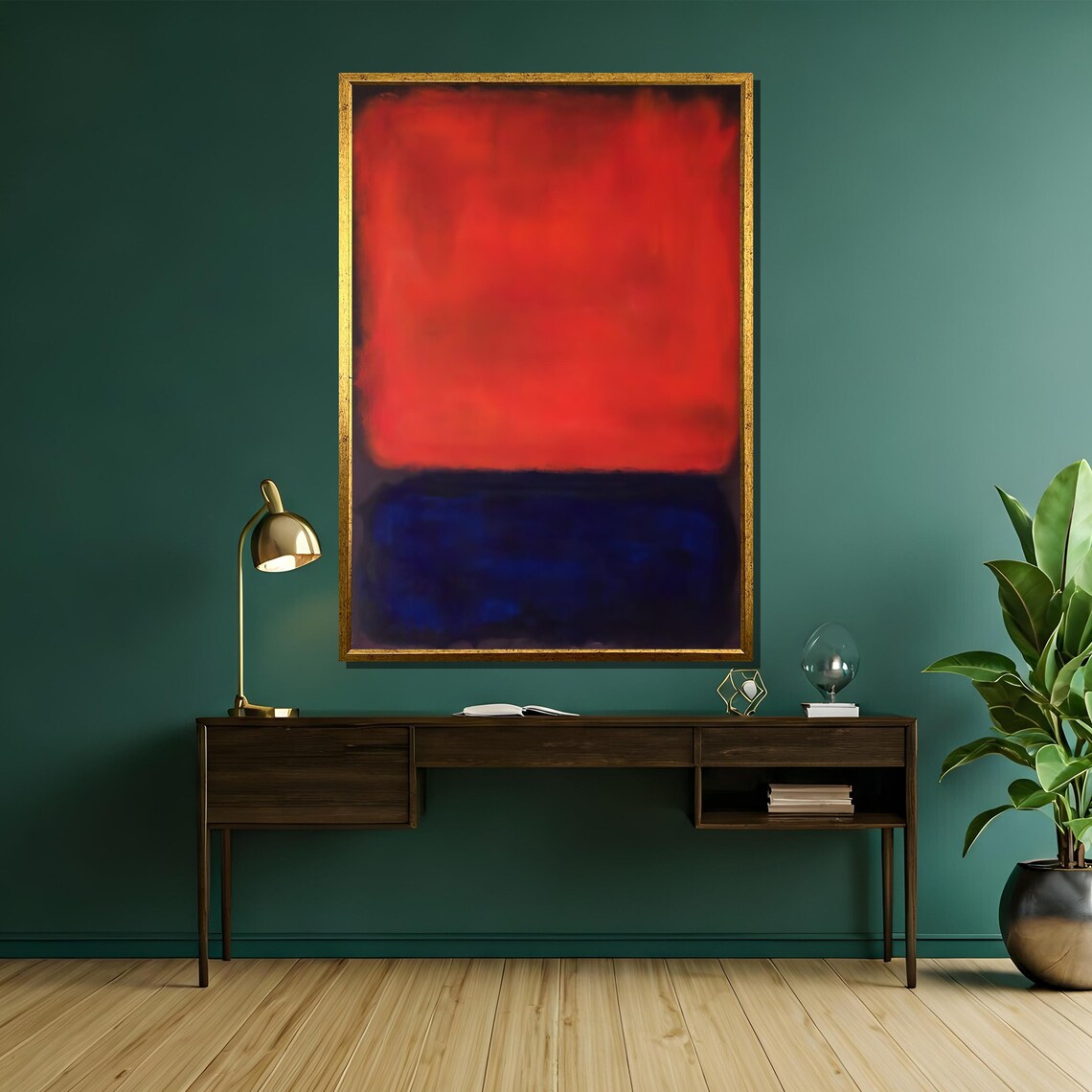 Mark Rothko Red And Blue Abstract Painting - Image 5