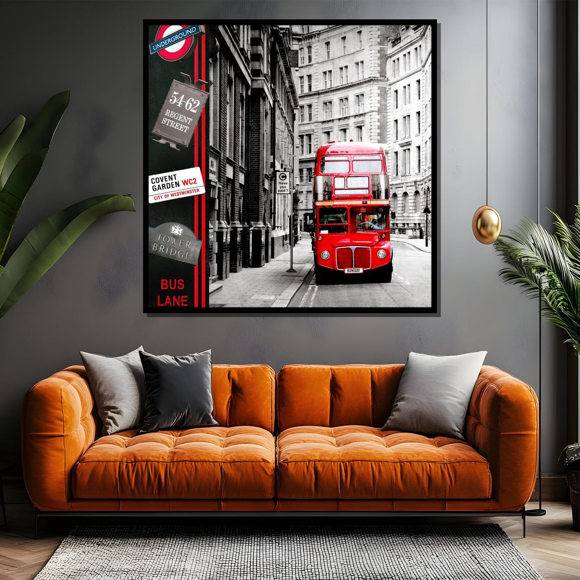 London Red Bus Regent Street Black White British Street Poster - Image 4