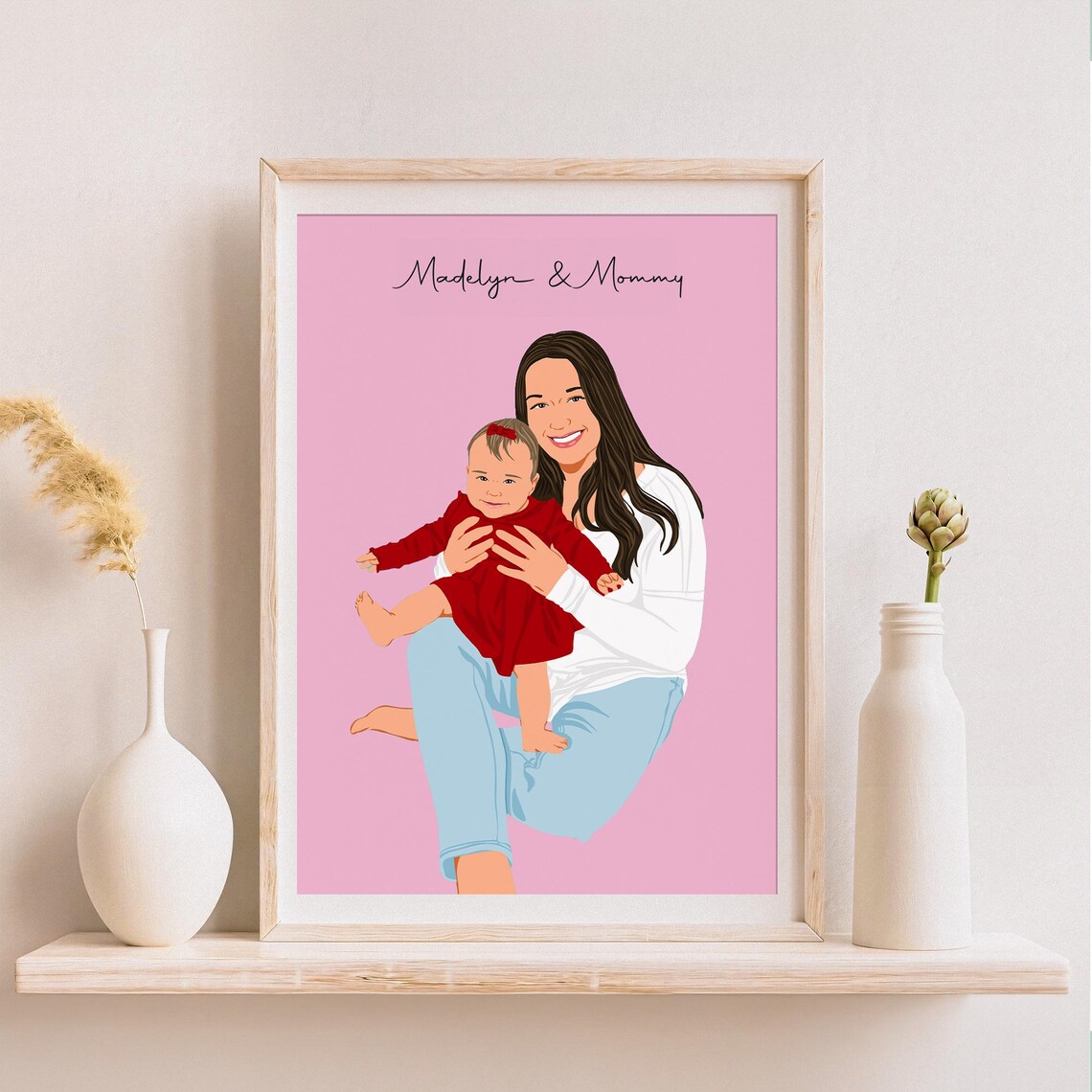 Custom Family Portrait From Photo, Wall Art Print - Image 3