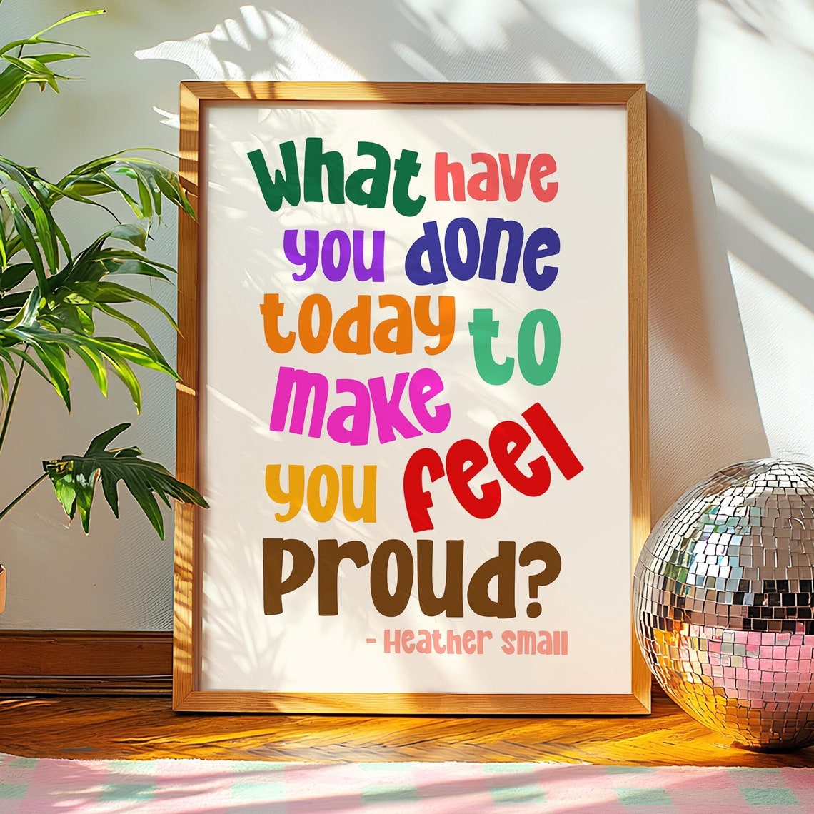 Heather Small Proud Quote Colorful Typography Affirmation Poster - Image 4