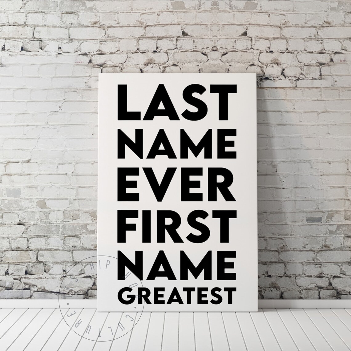 Last Name Ever First Name Greatest Drake Lyric Typography Poster