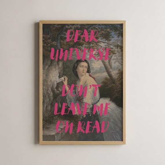 Funny Manifestation Art Print Ironic Vintage Painting