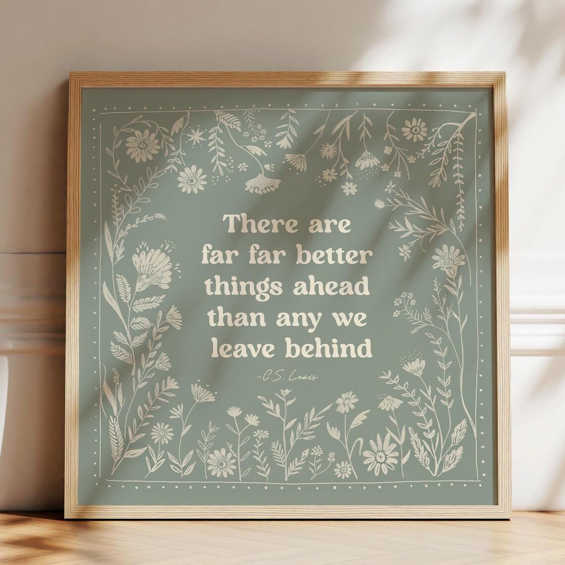 C.S. Lewis Quote Art Print, Christian Inspiration